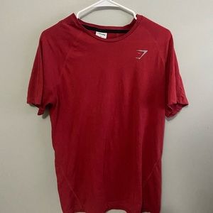 Red Gymshark Workout Tee